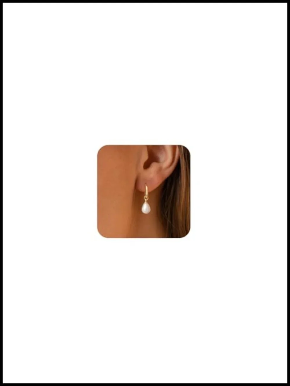 14k Gold Plated Freshwater Pearl Dangle Earrings Hypoallergenic Leaf Drop